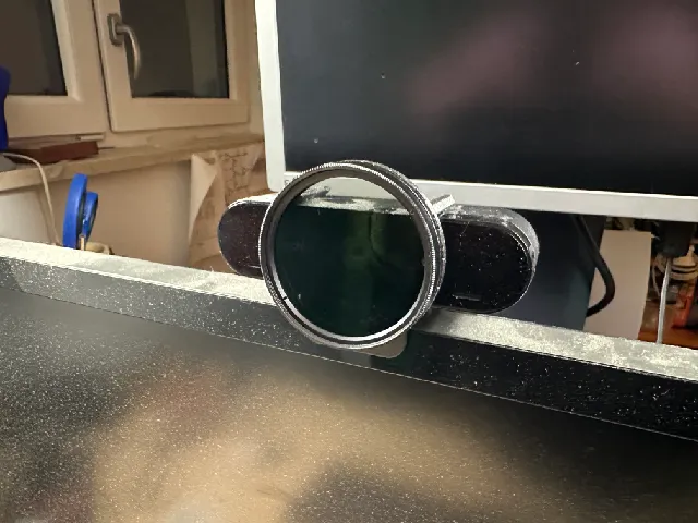 Polar Filter Mount for Logitech Brio Webcam (FreeCAD)