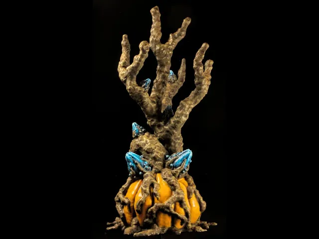Tabletop plant: "Pumpkin Tree" (Alien Vegetation 50 / Halloween Plant)