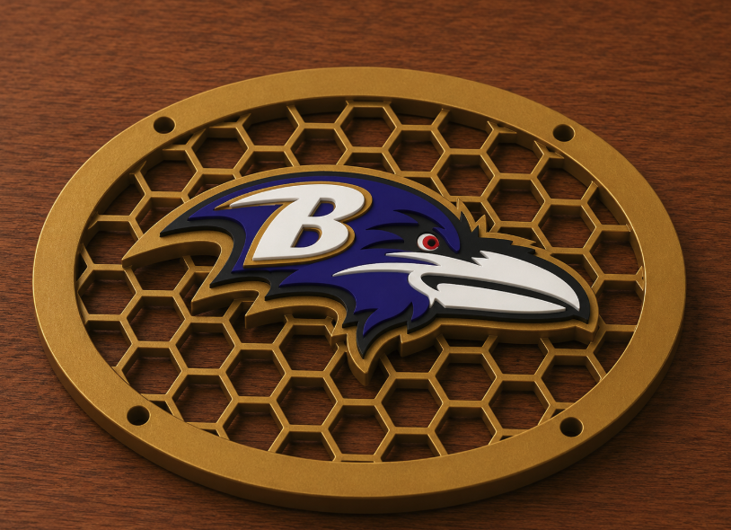 Baltimore Ravens 6x9 Speaker Grill Cover