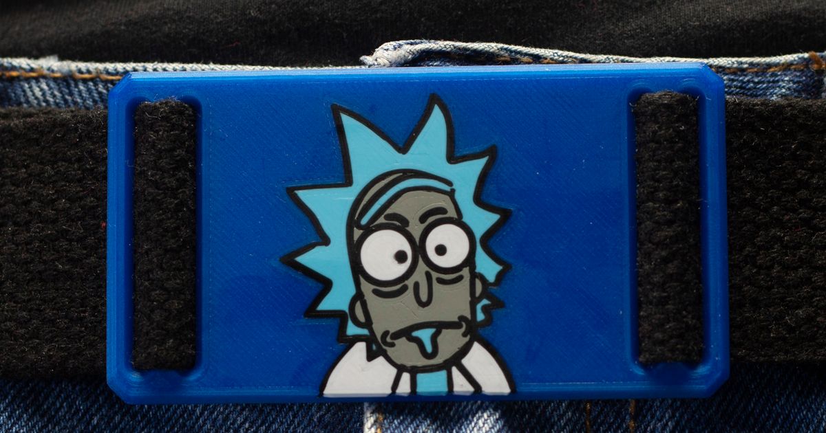 rick and morty belt buckle