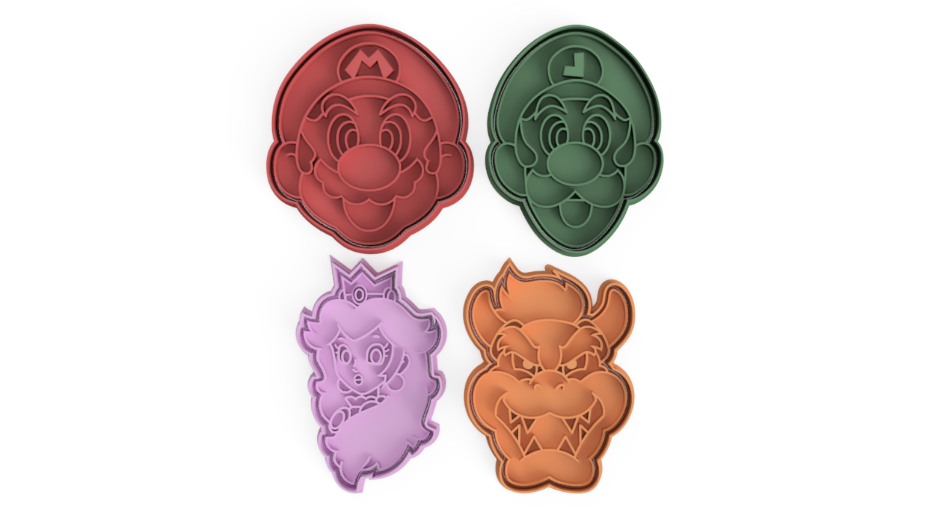 Mario Bros Faces Cookie Cutters