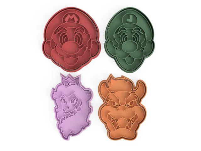 Mario Bros Faces Cookie Cutters
