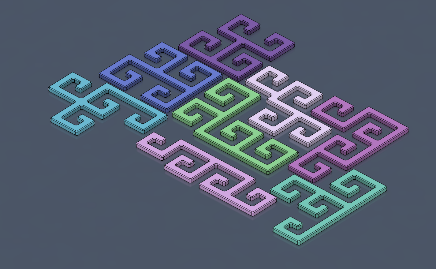 Tetra Spiral Packing Puzzle