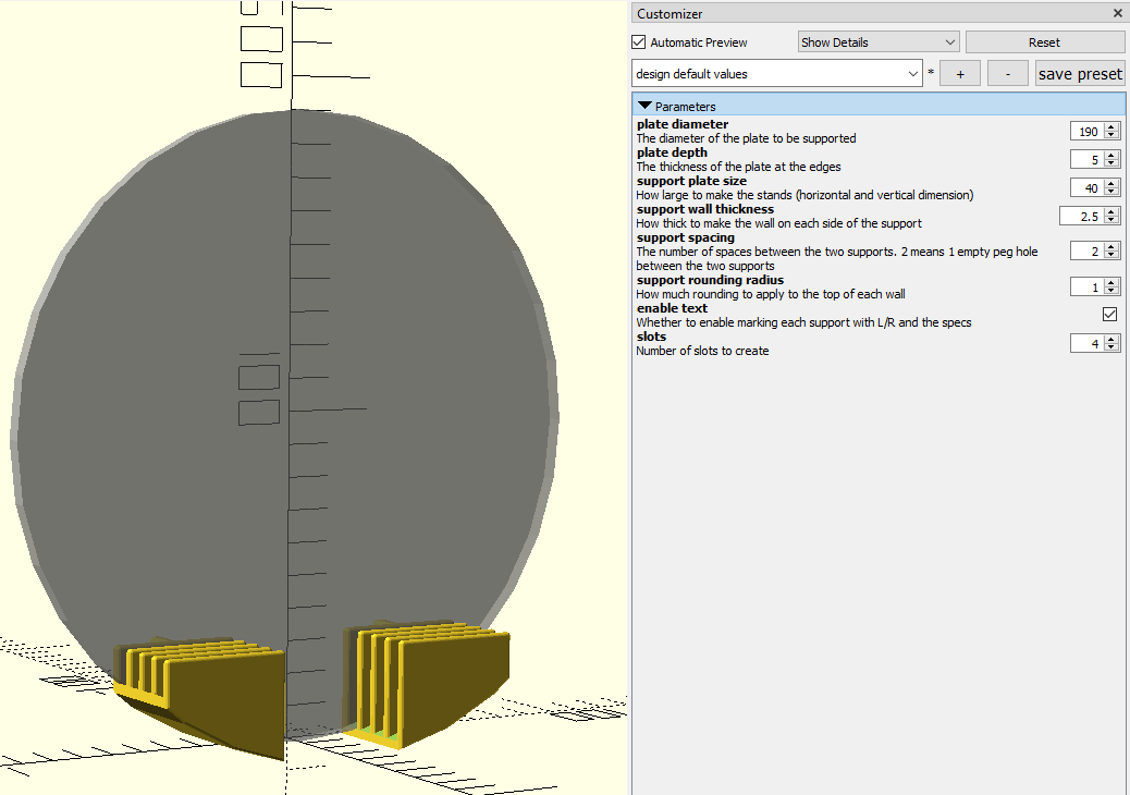 SKÅDIS Parametric Disk Rack by Kibeth Download free STL model