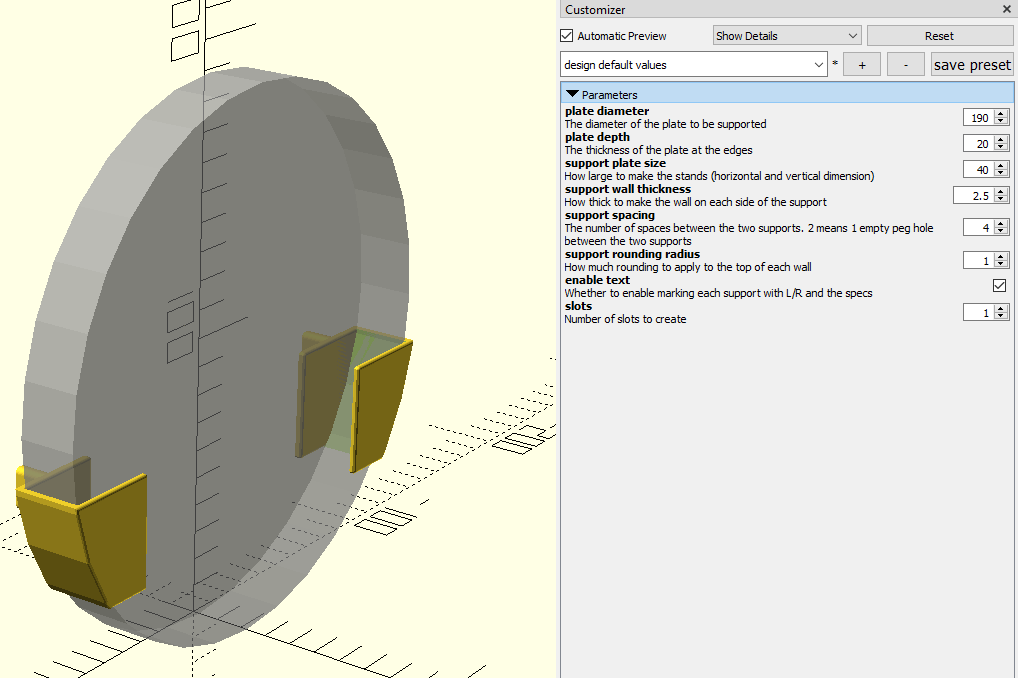Miniatura 5 do modelo 3D SKÅDIS Parametric Disk Rack