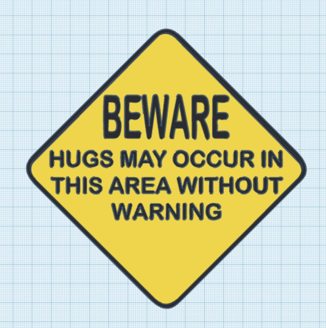 Hug Signage Hugs sign by Luther | Download free STL model | Printables.com