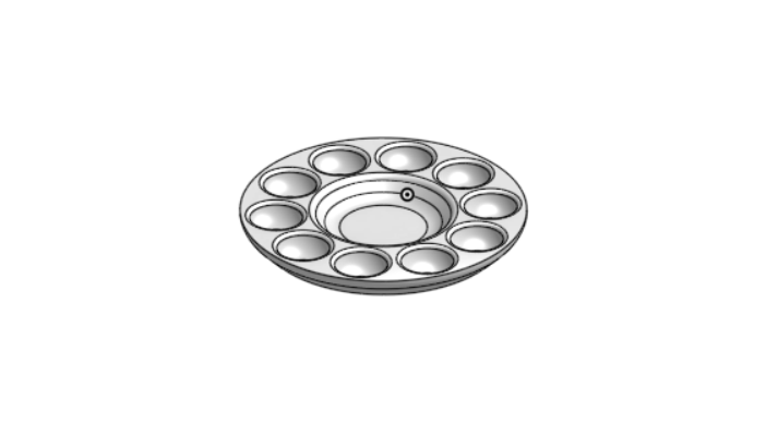 Round Paint Palette no supports
