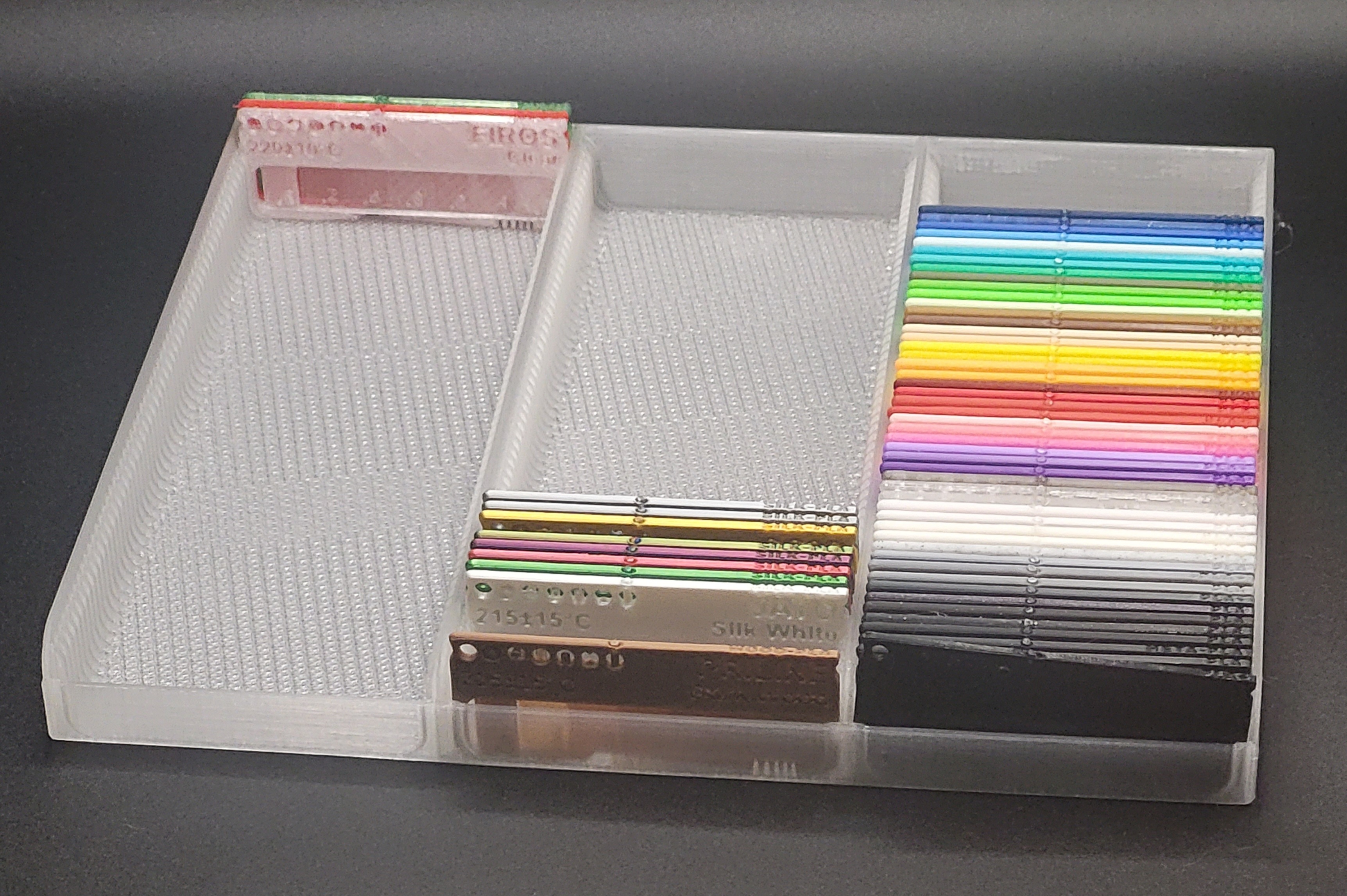 60, 120, 180 Swatch Holder for Customizable Filament Swatch