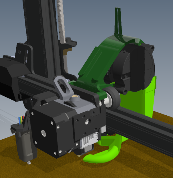 Back cooling Duct for Creality Sprite Extruder, Dual 5015 Fans, Ender 3 S1  Pro by will, Download free STL model