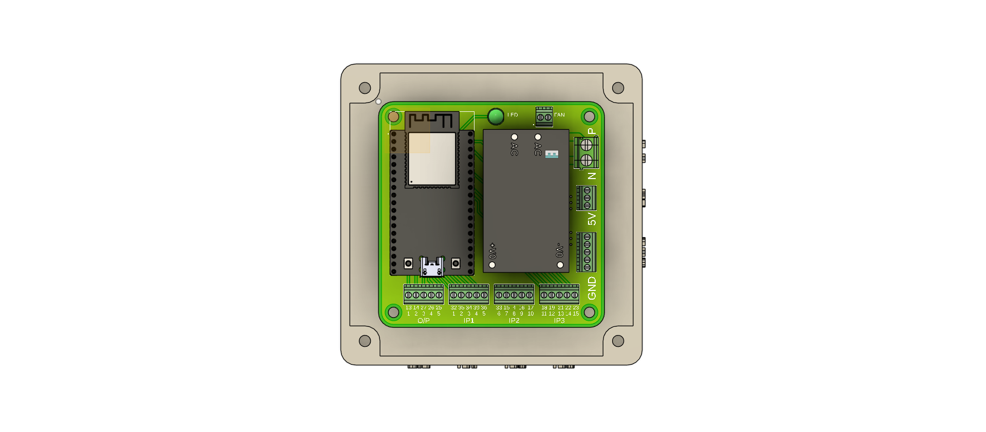 ESP32 Controller Board for Production Monitoring System