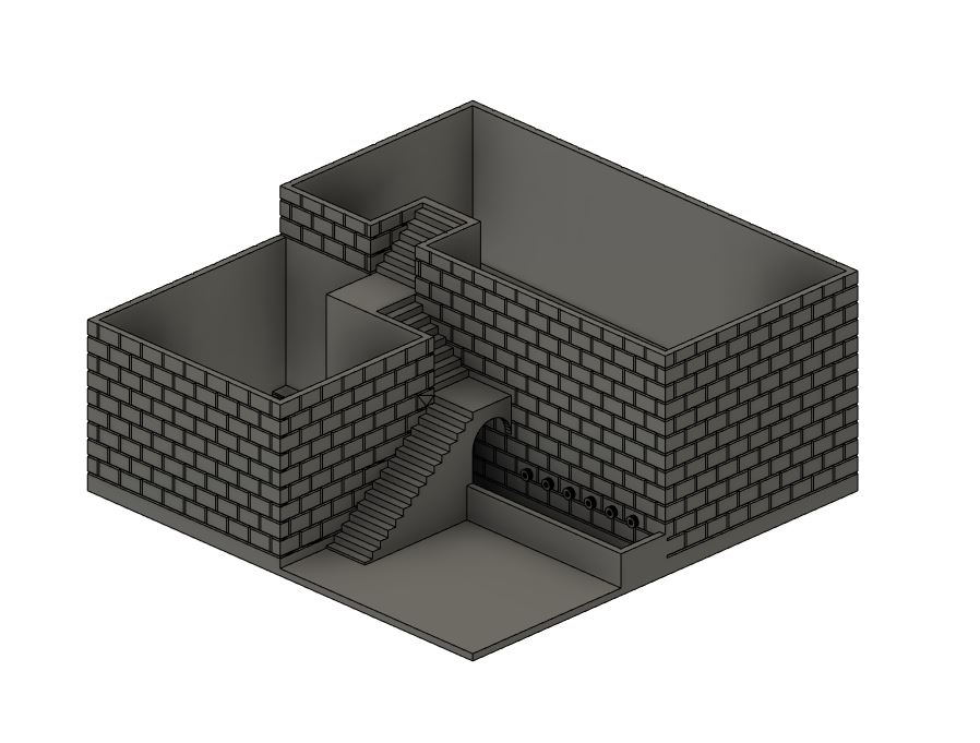 Miniatura 4 do modelo 3D Bricky succulent pot