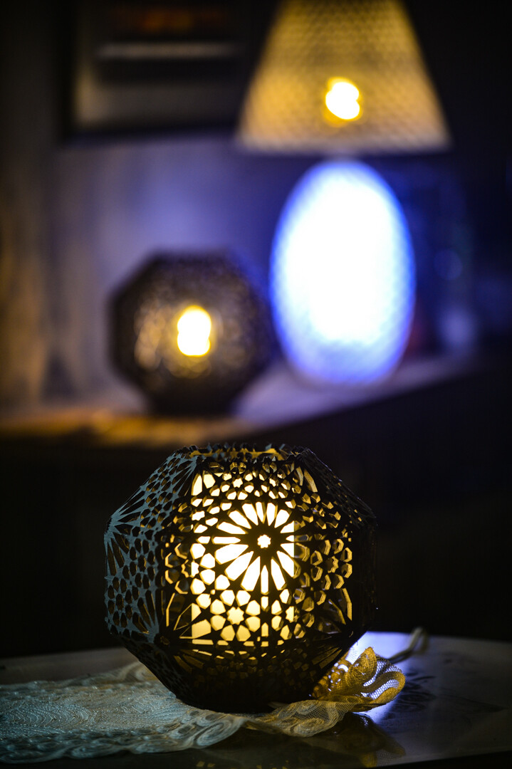 20cm Alhambra Rosetta Arabesque Lamp