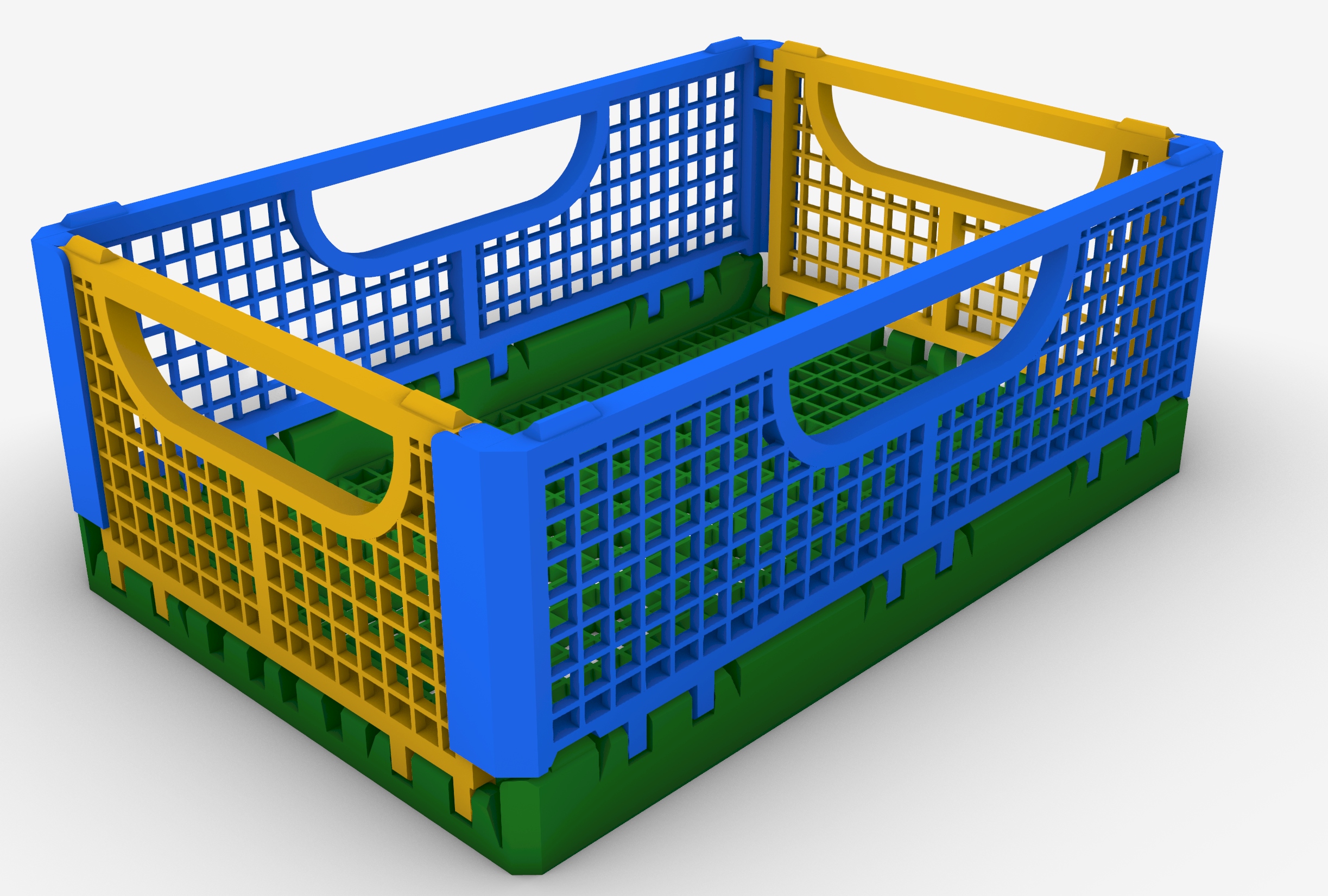Miniatura 4 do modelo 3D Foldable and stackable Crate (S)