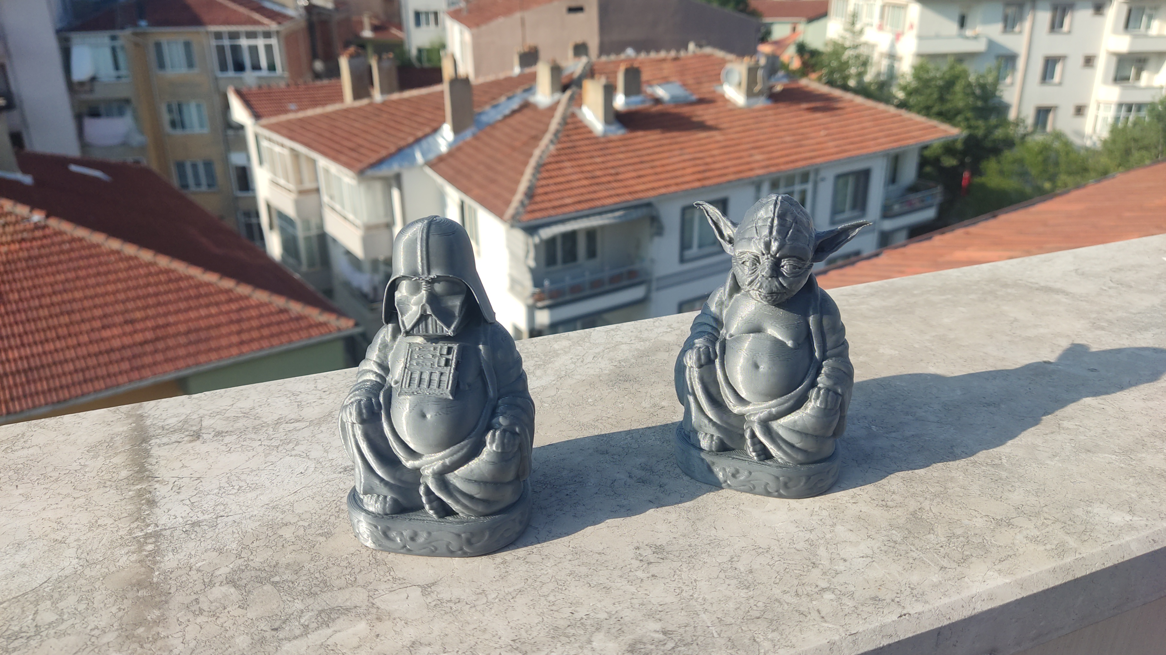 Buddha Yoda and Buddha Darth Vader