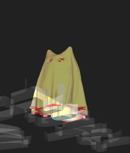 Miniatura 2 do modelo 3D Keycap Cat ghost tiny