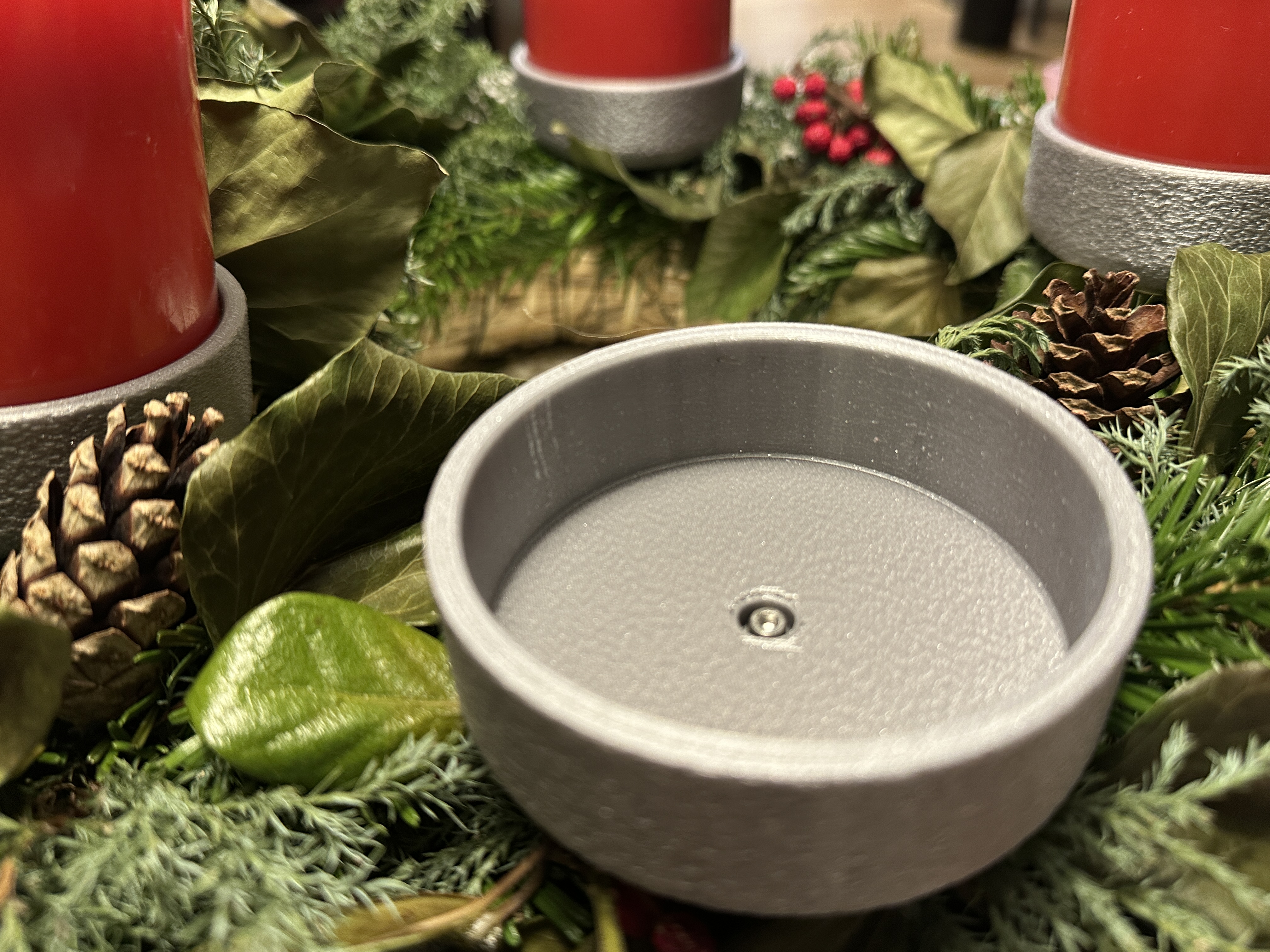 Advent Wreath Candle Holder for LED Candles (⌀ 7.5 cm)