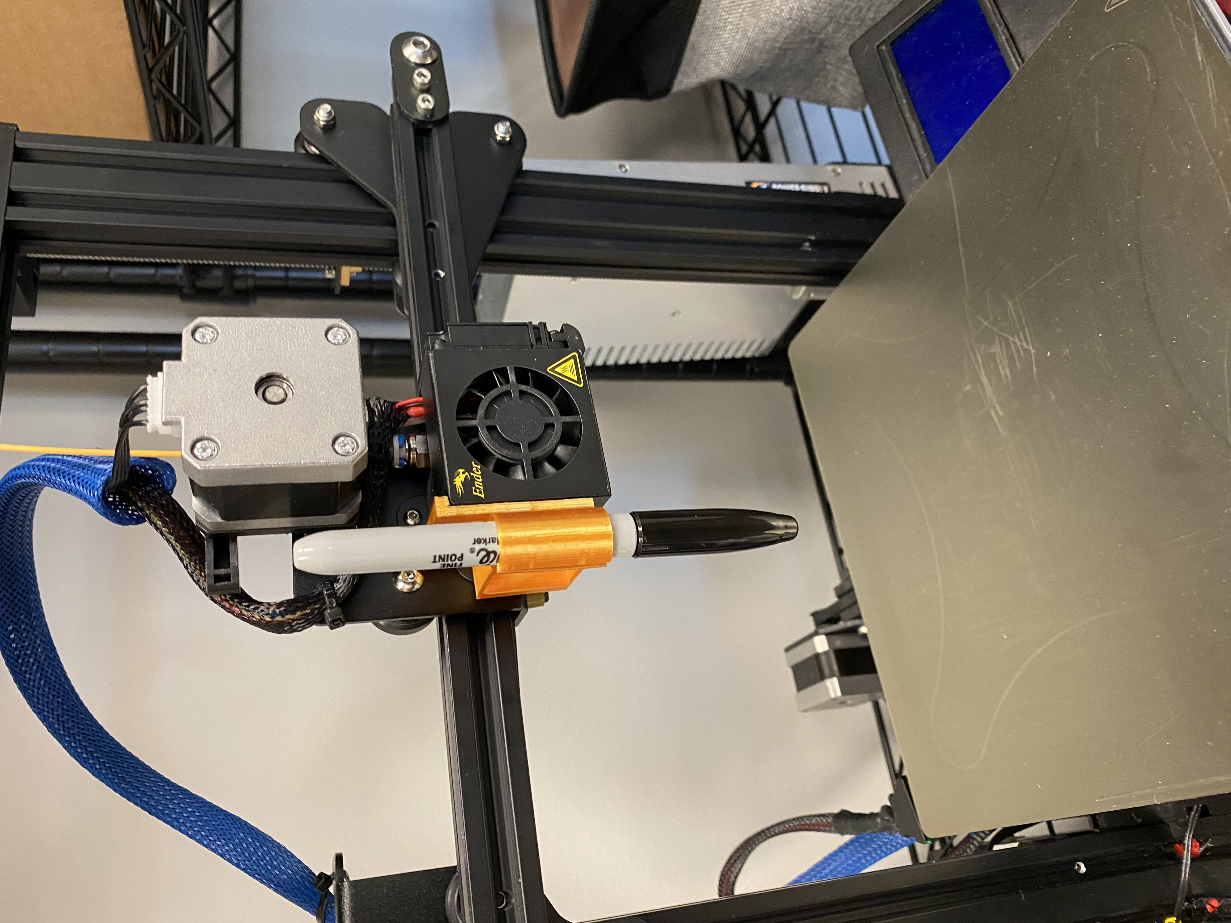 3D Printer To Plotter Attachment