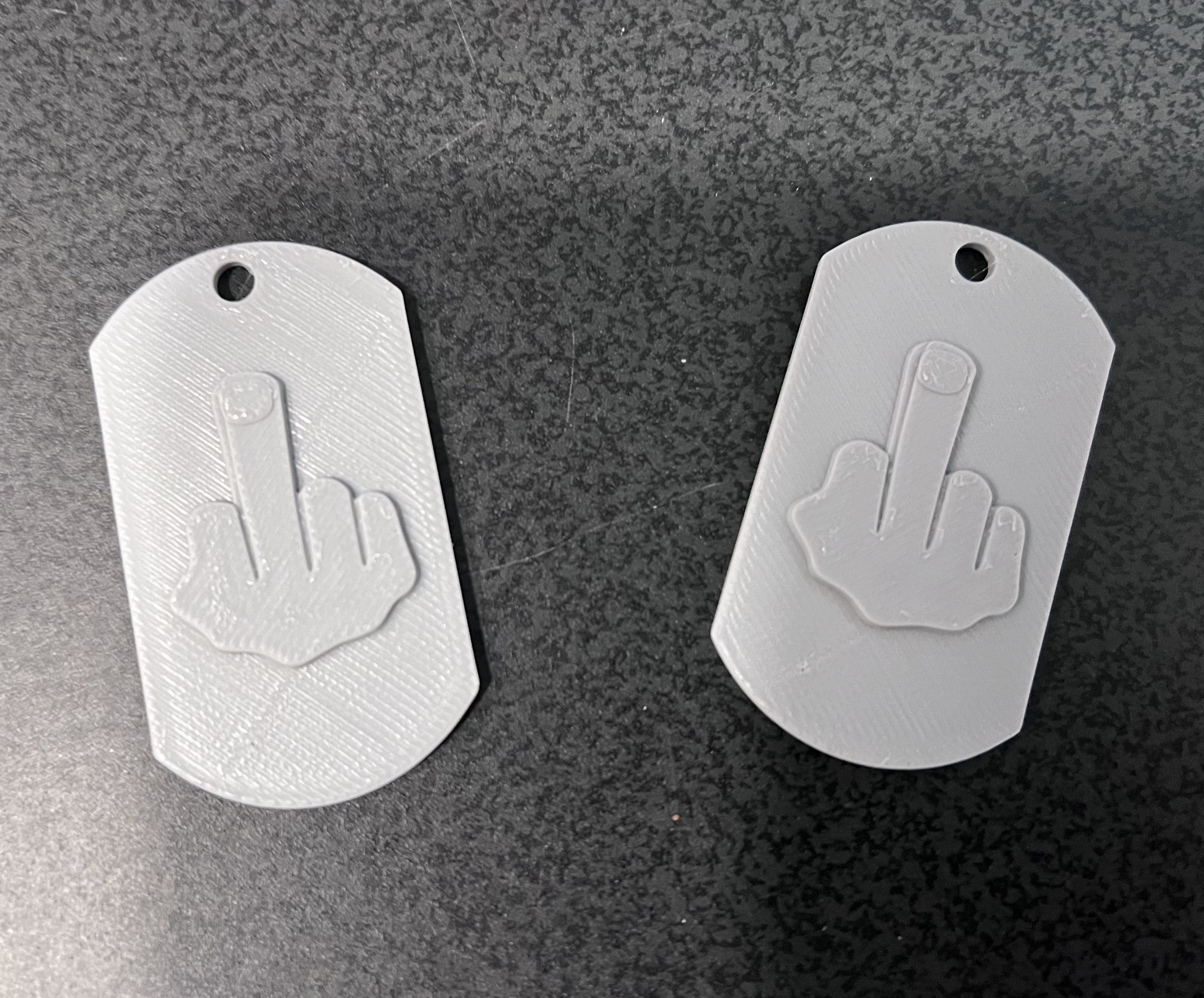 Middle Finger Dog Tag