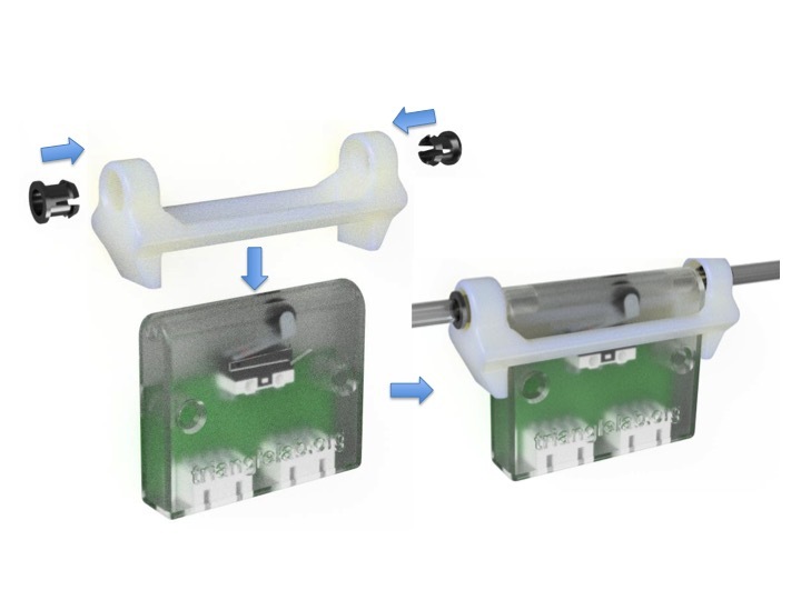 Bowden couplers for Trianglelab filament runnout sensor