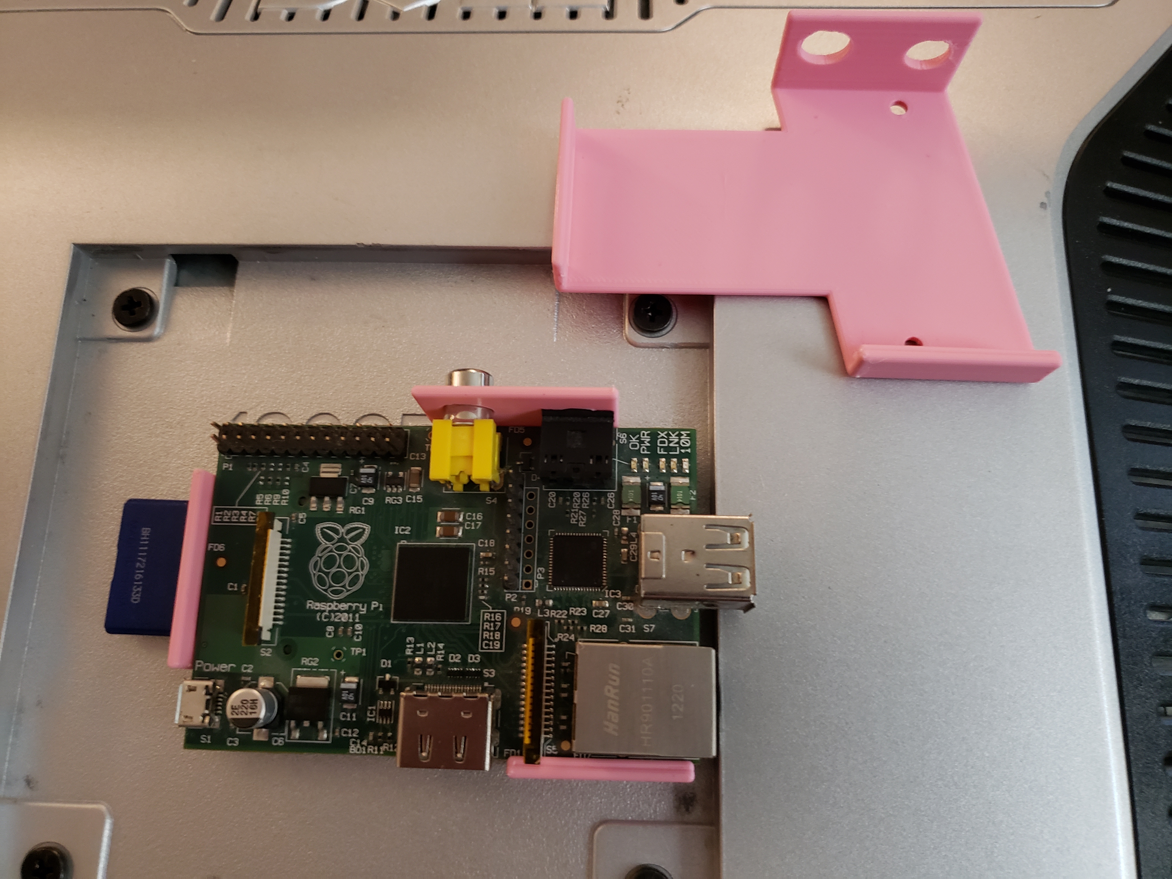 Raspberry PI 1 Model B Mounting Plate