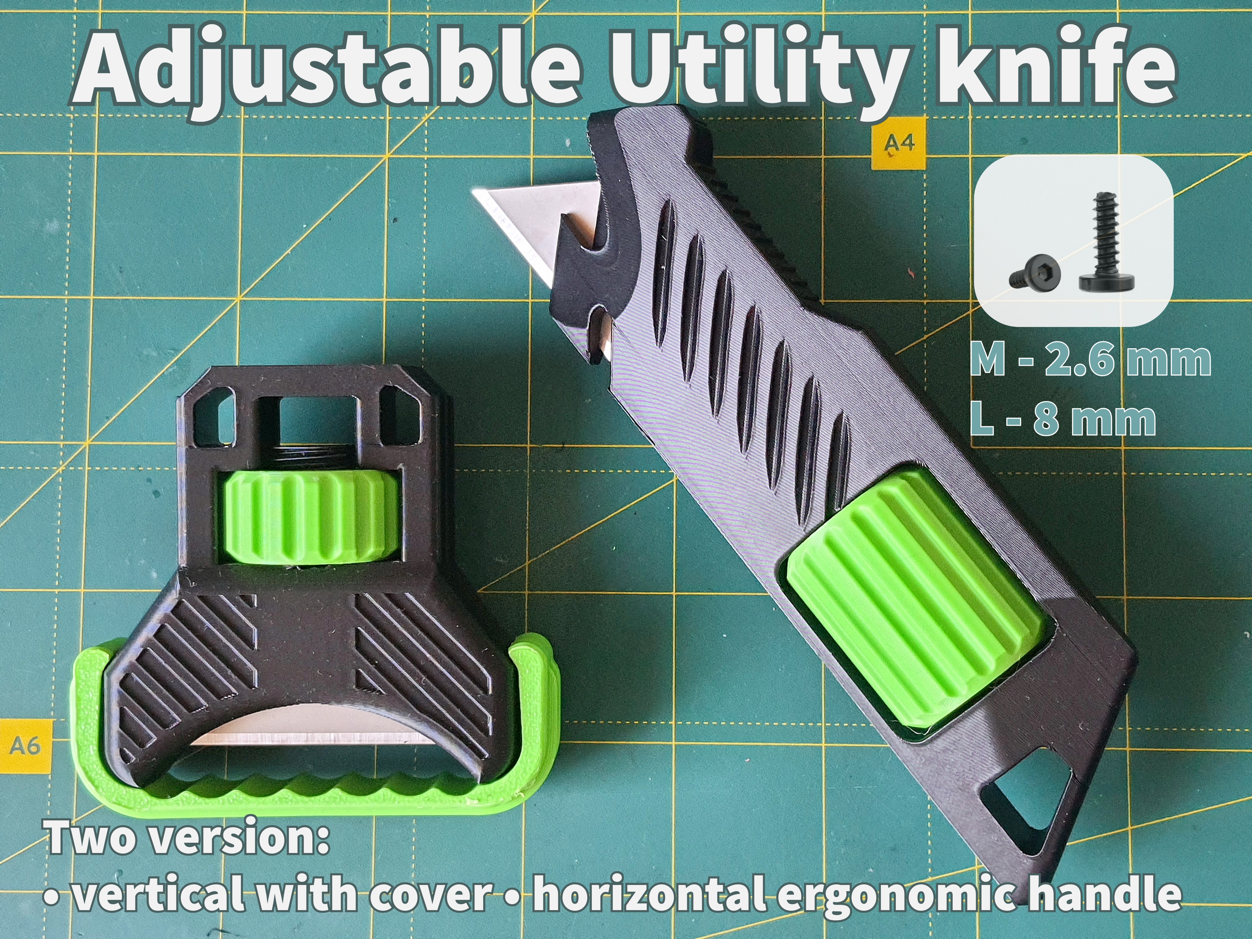 Adjustable utility knife