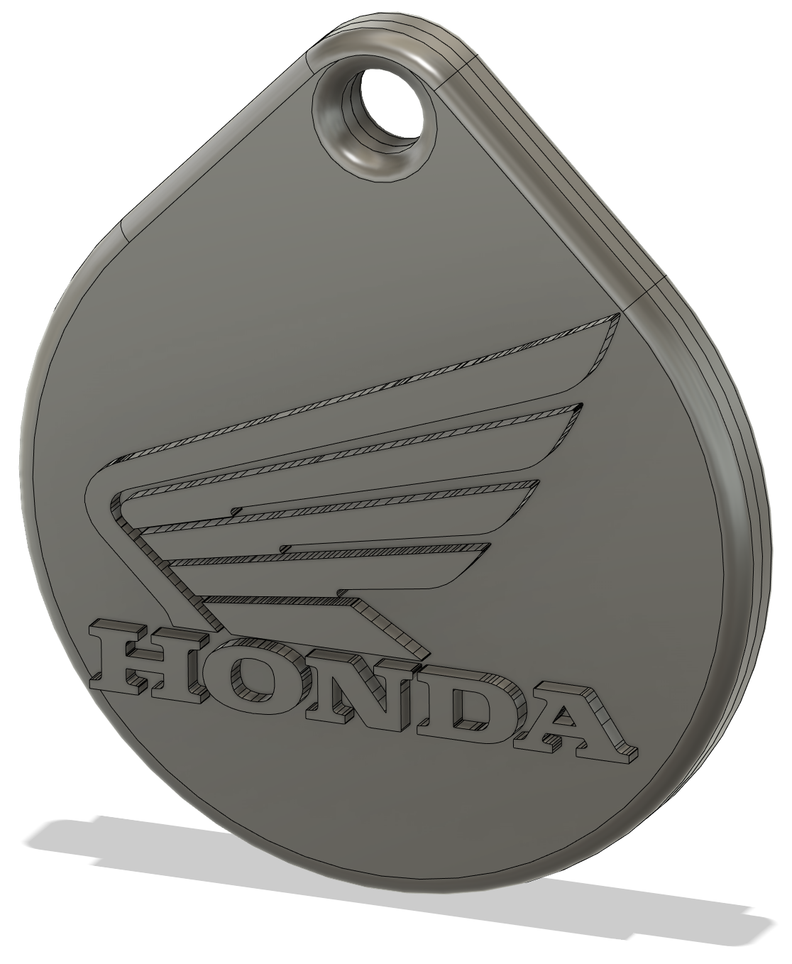 Honda CBR Motorcycle Keychain Tag by Cassine Weaver Download free STL