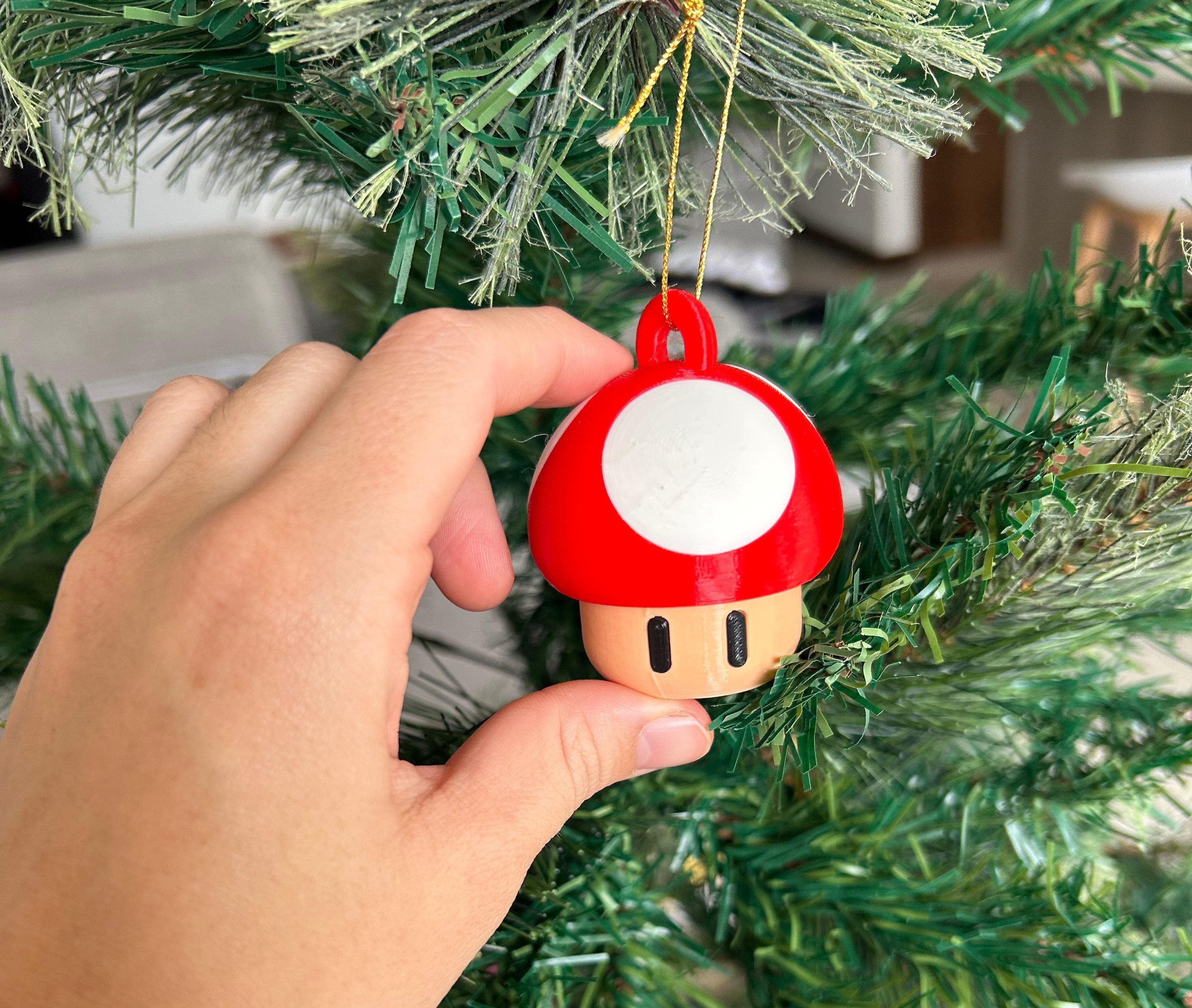 Mario Mushroom Christmas Ornament