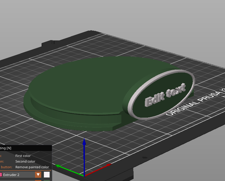 Base with Editable Sign for Figures or Statues MMU 3 - MKi3 ready