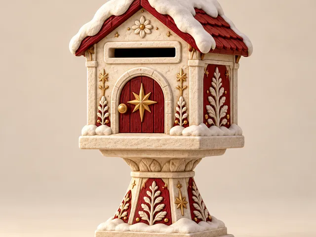 The Wishing Post — Christmas Mailbox Sculpture, 180 mm | Flavora Studio