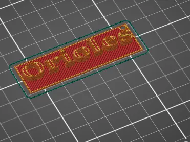 Orioles keychain