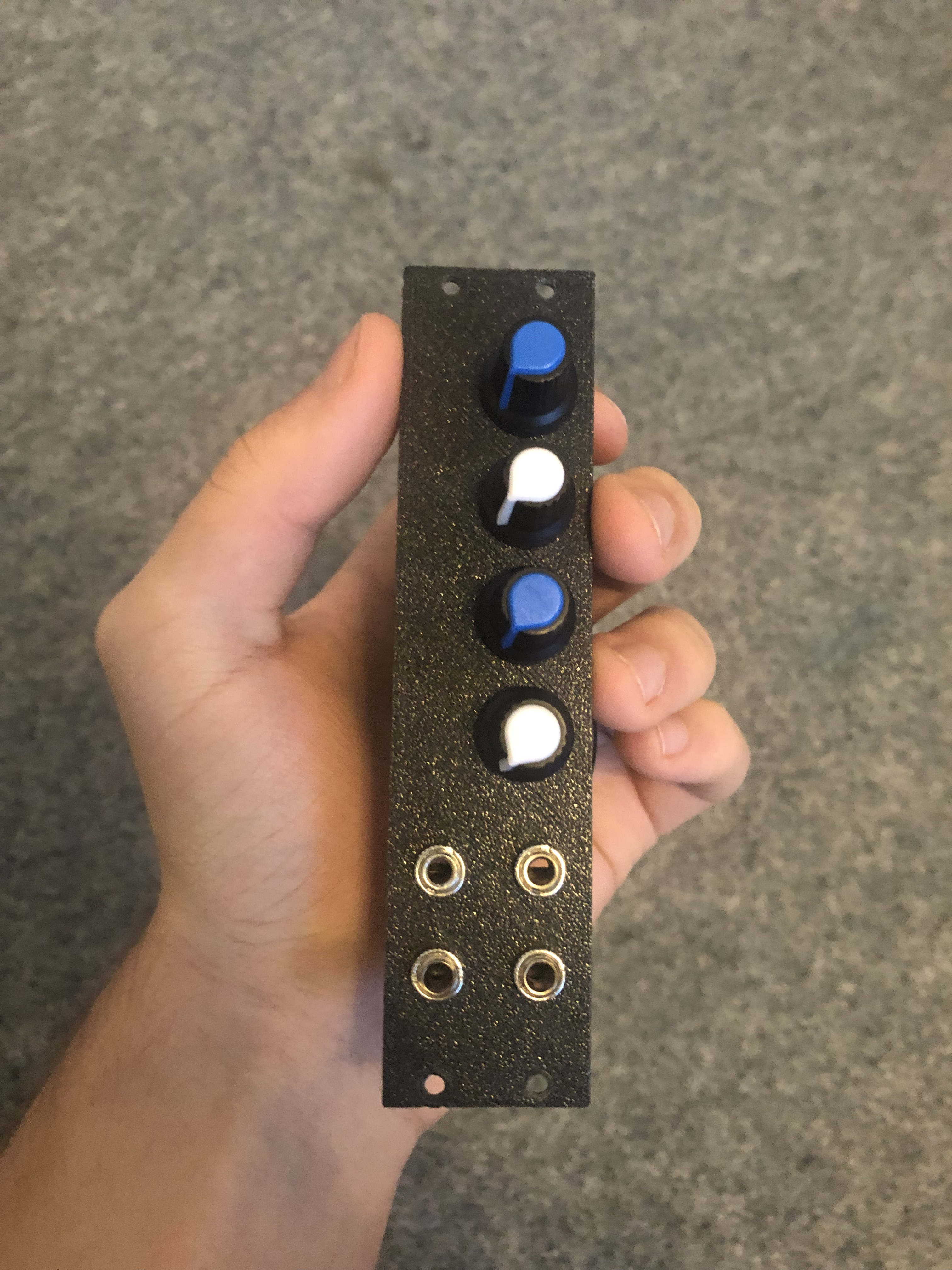 Eurorack Front Panel (6HP, 4 Pots, 4 Jacks)