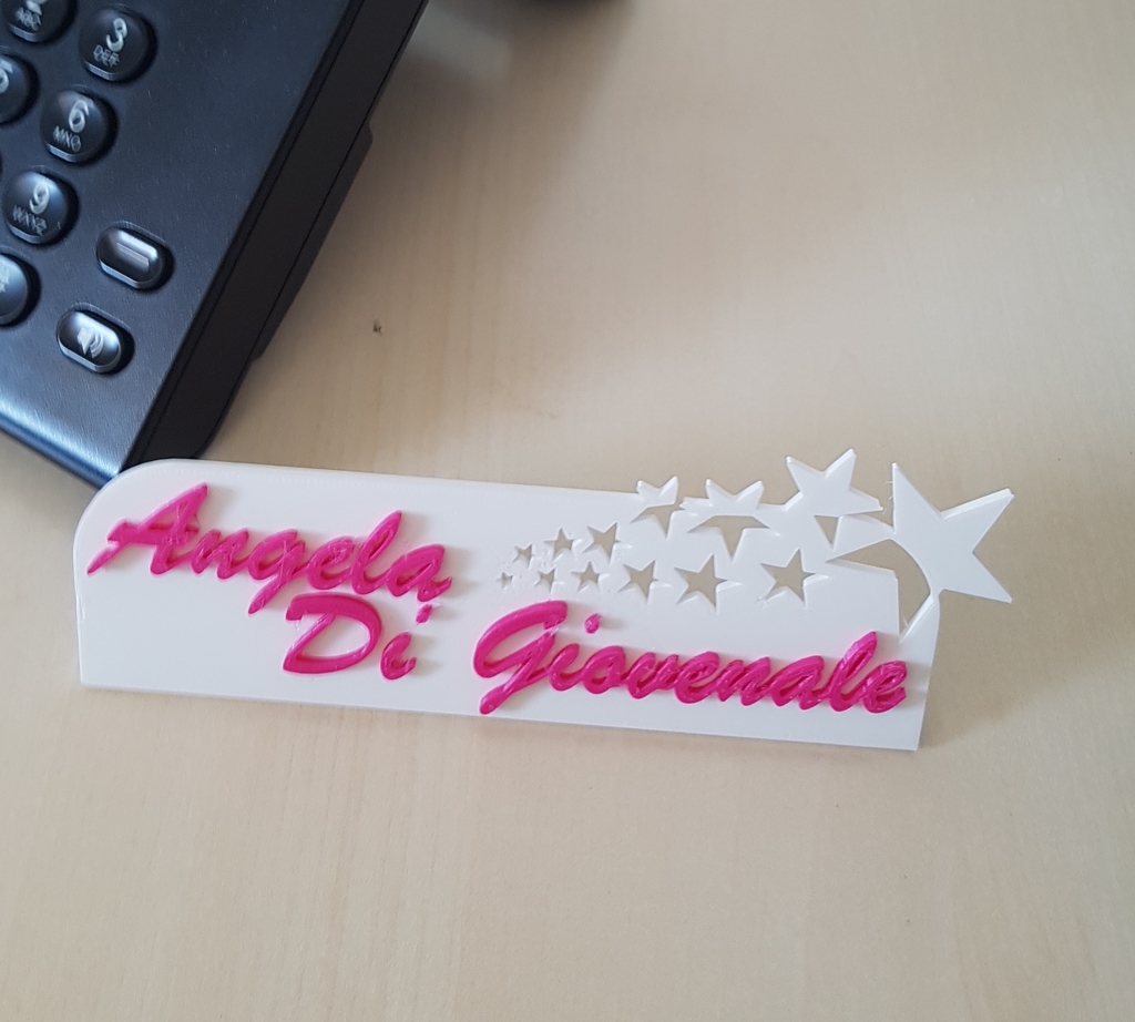 Targhetta da tavolo con nome