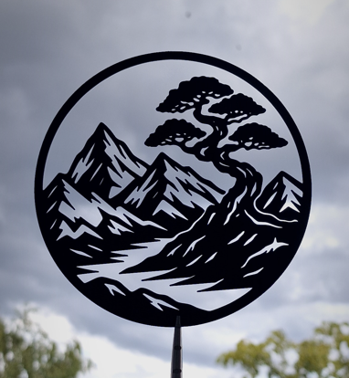 Bonsai tree silhouette
