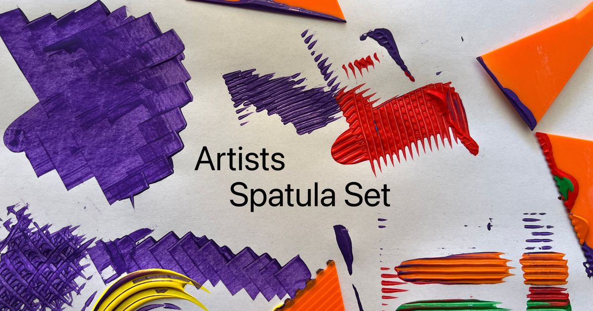 Artists Spatula Set By Jpbruce Download Free STL Model Printables Com   Cover 