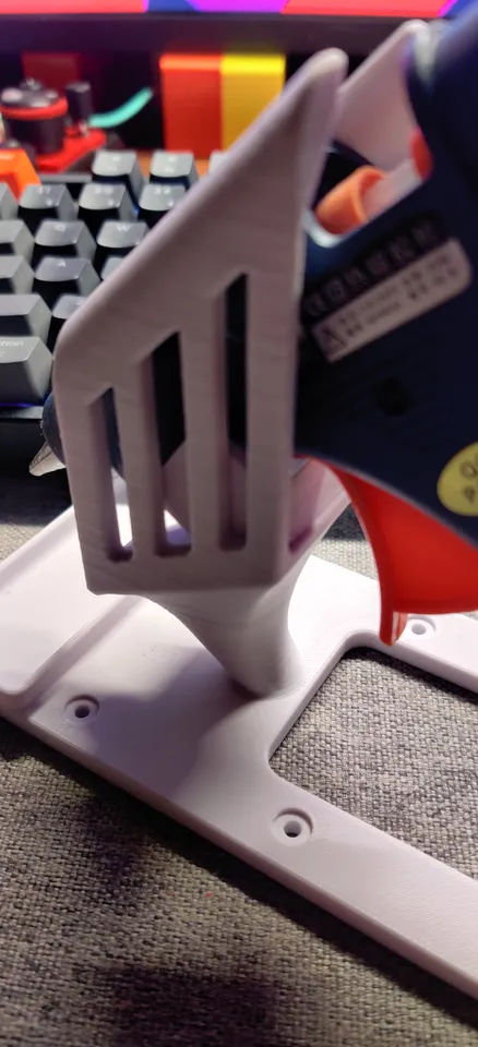 Rev.2)Hot Glue Gun Stand by Tommy Zero, Download free STL model