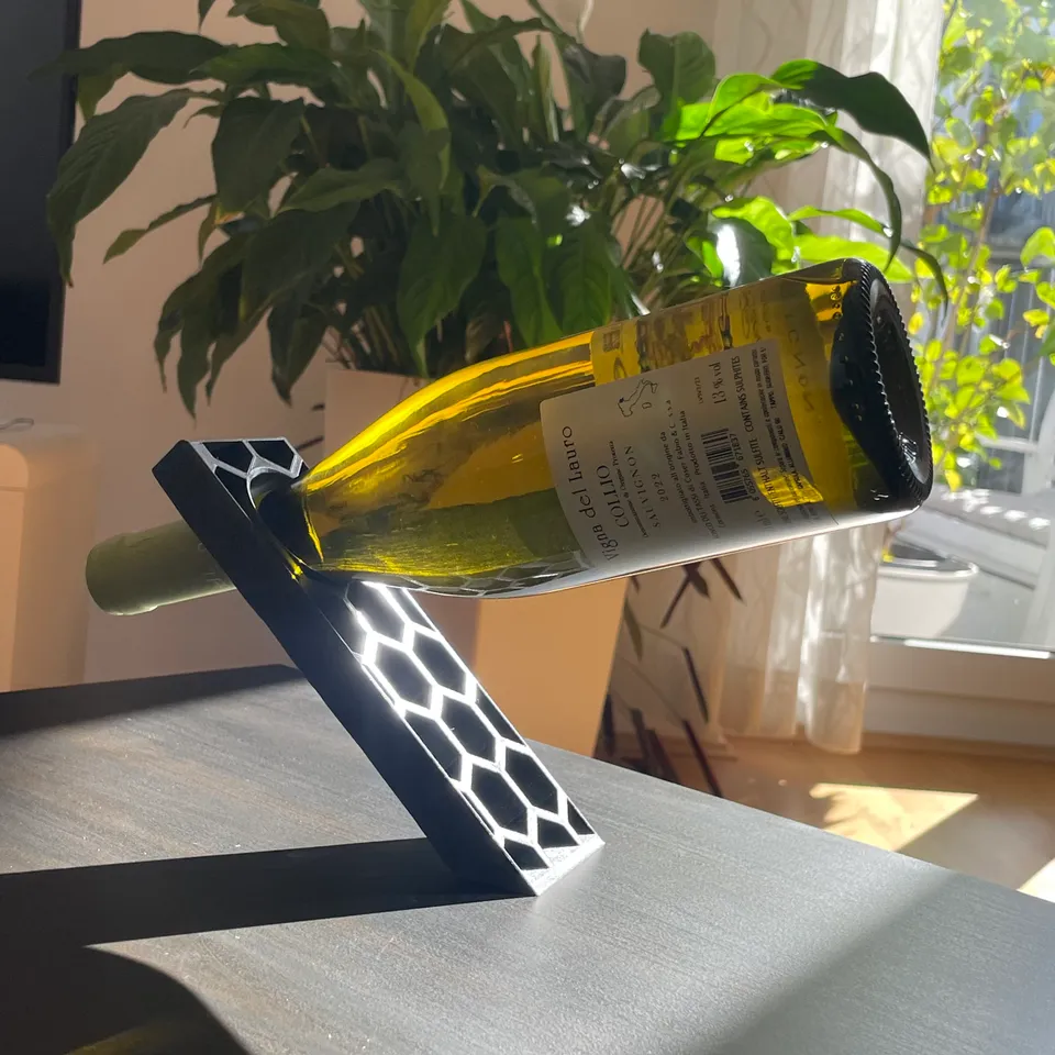 Anti-Gravity Wine Bottle Stand by Matrix Download free STL model