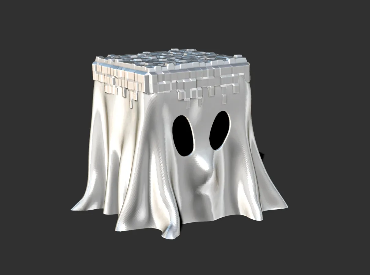 Halloween Minecraft Ghost, no support by Milhause | Download free STL ...
