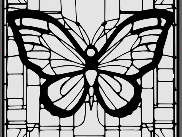 Butterfly (Stained Glass) Wall Art