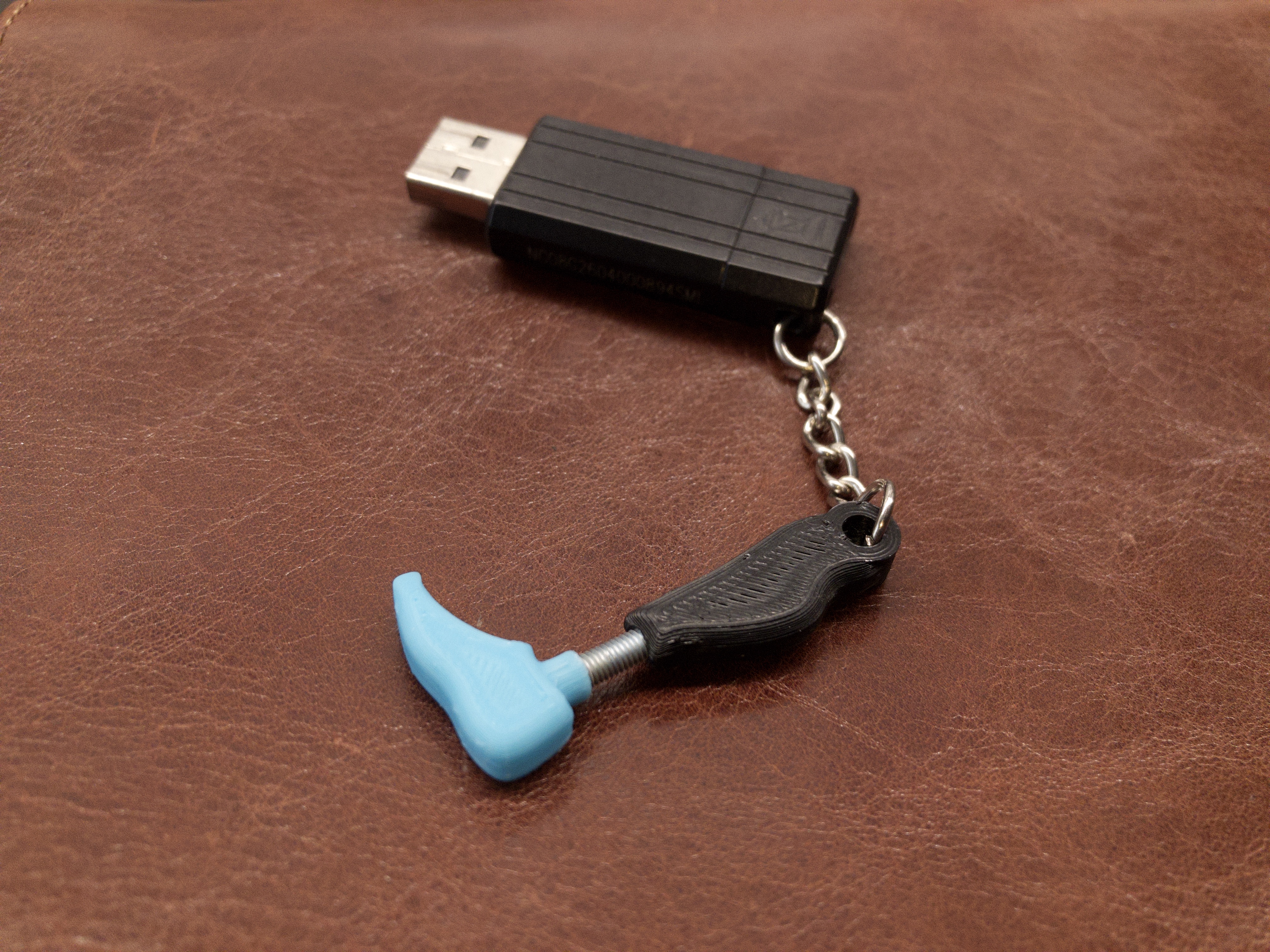 Prosthetic leg keychain