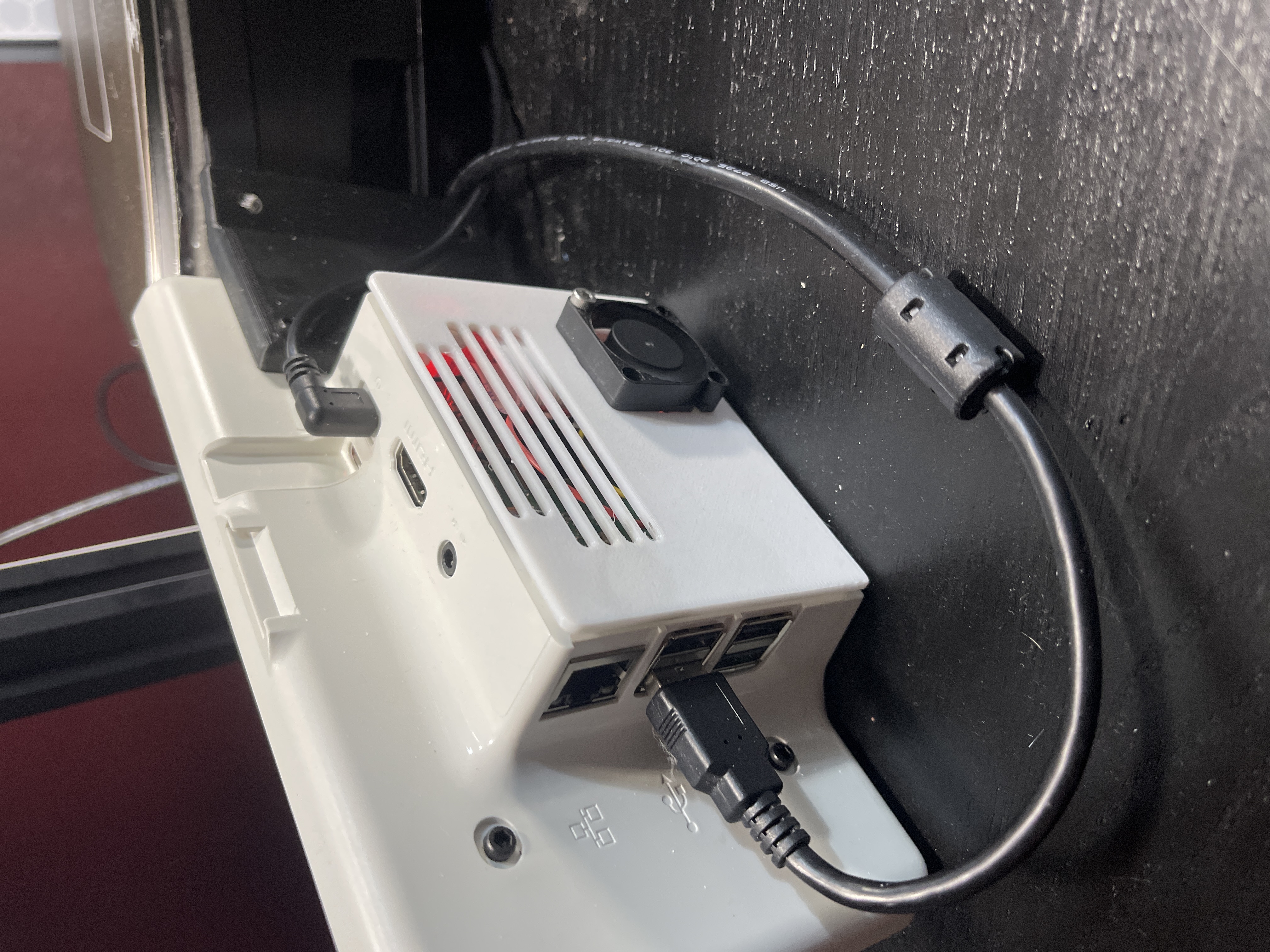 Raspberry PI 7 screen back cover with fan