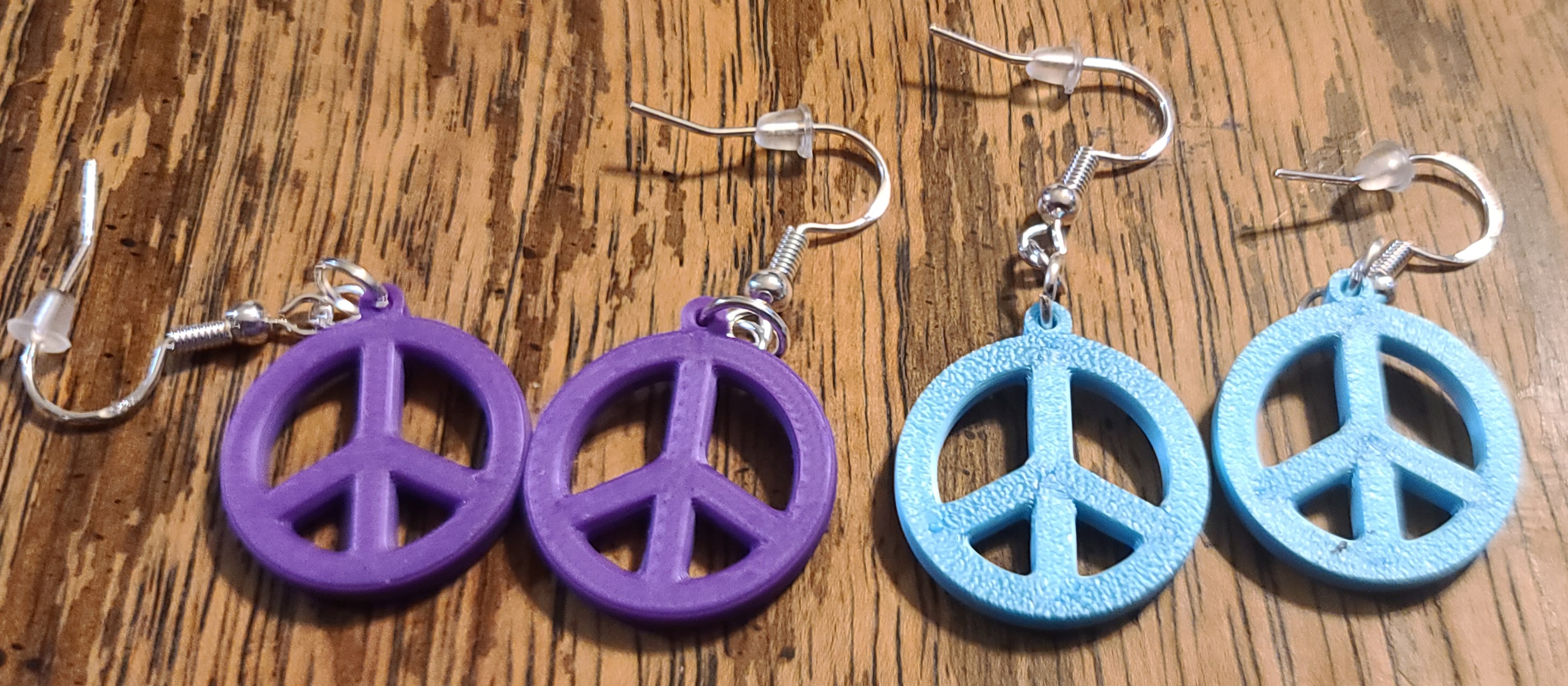 Peace sign earrings