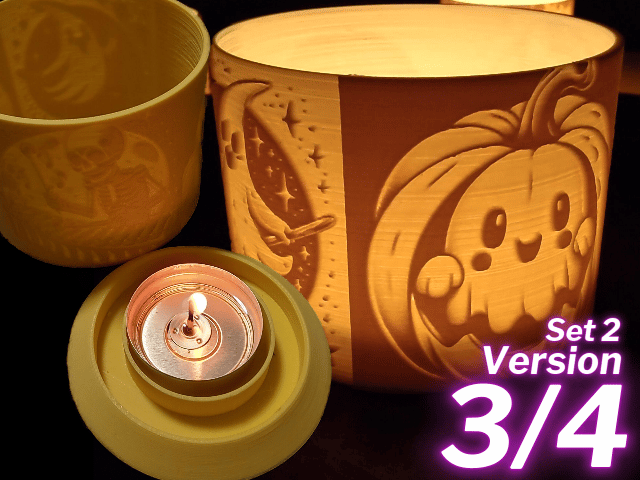 Halloween Tealights Set2 3/4 for the Perfect Vibe | Lantern