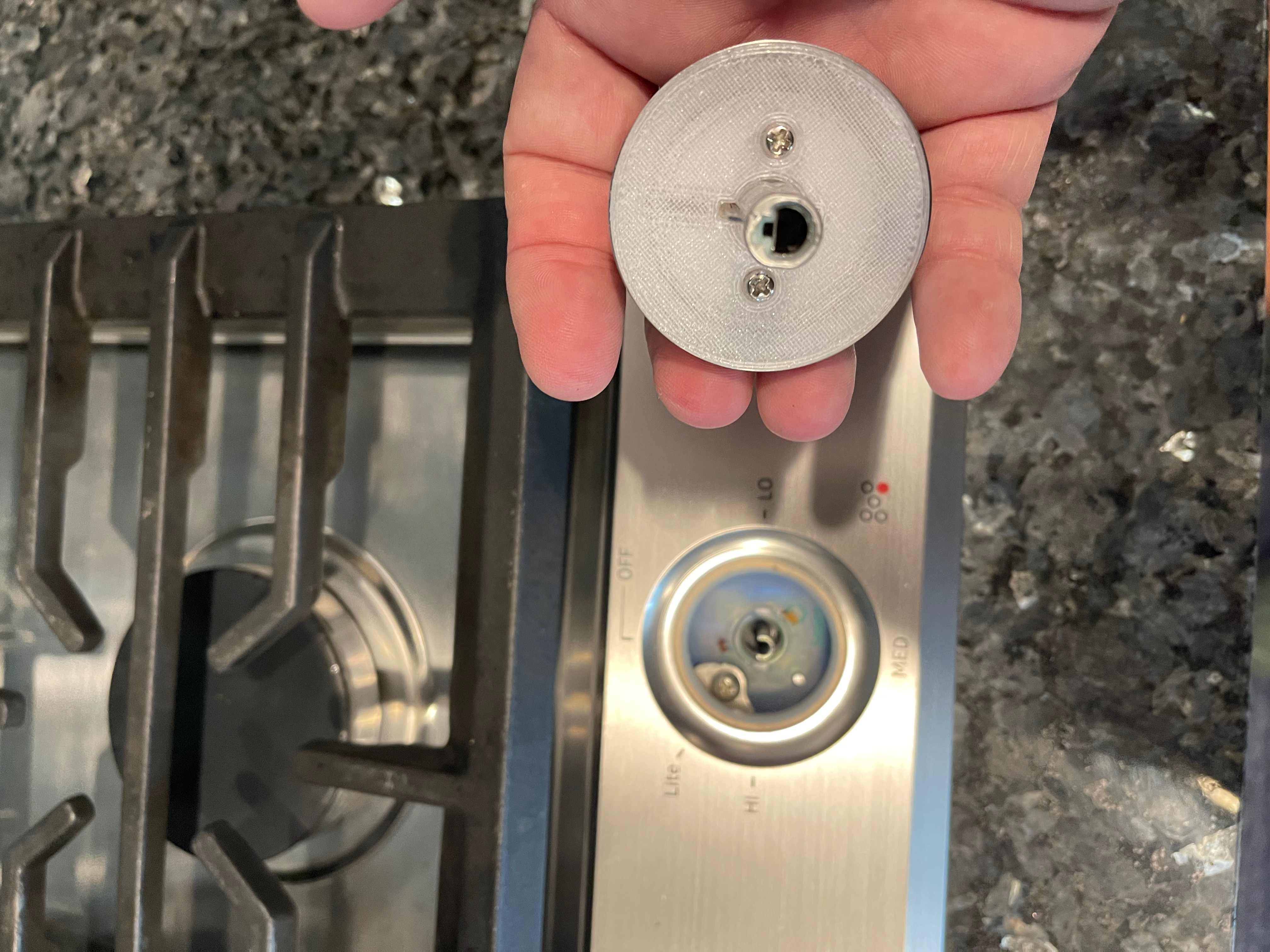 Samsung Gas Range top knob lense replacement