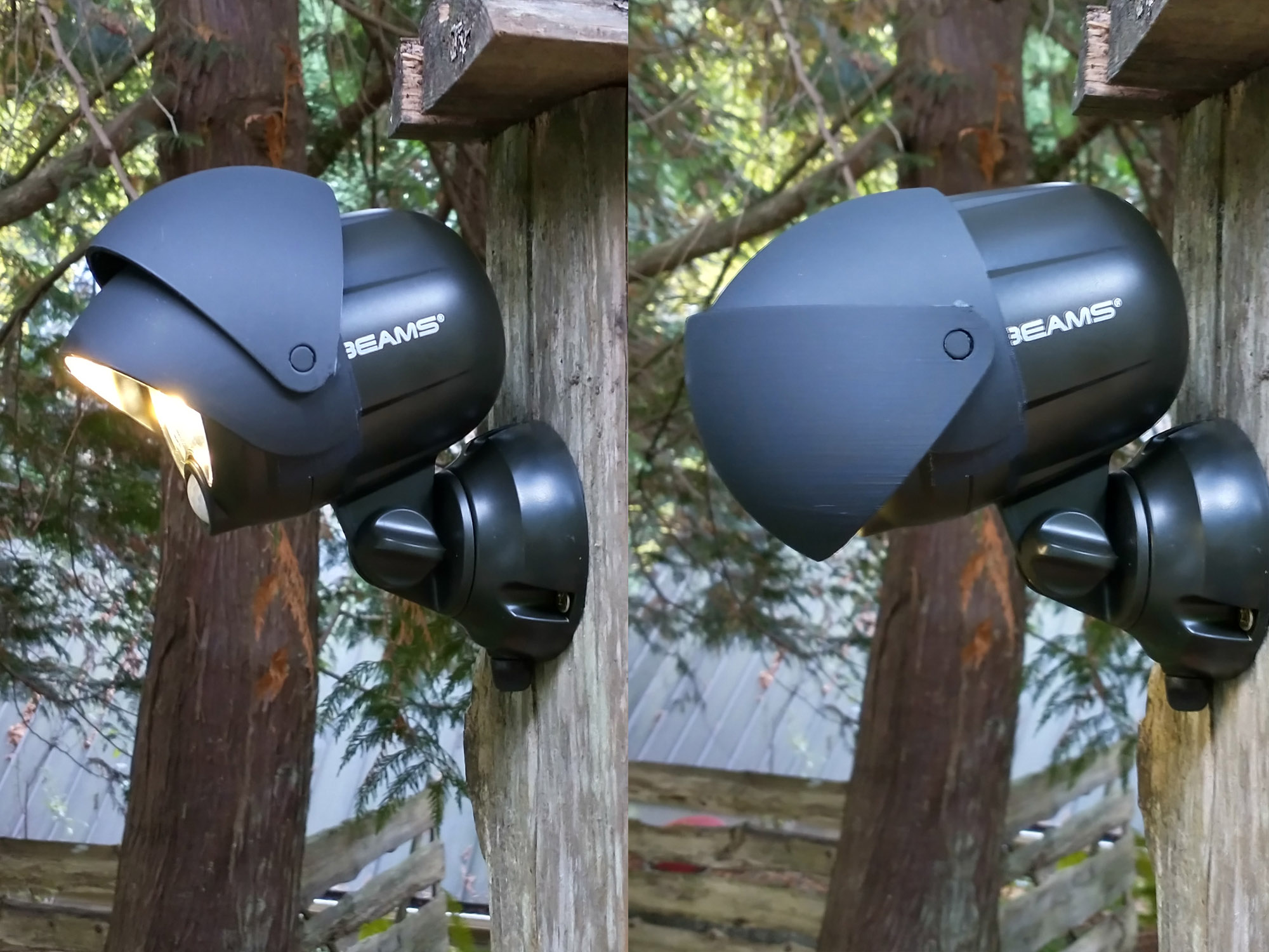 Visor for Motion Sensing Light