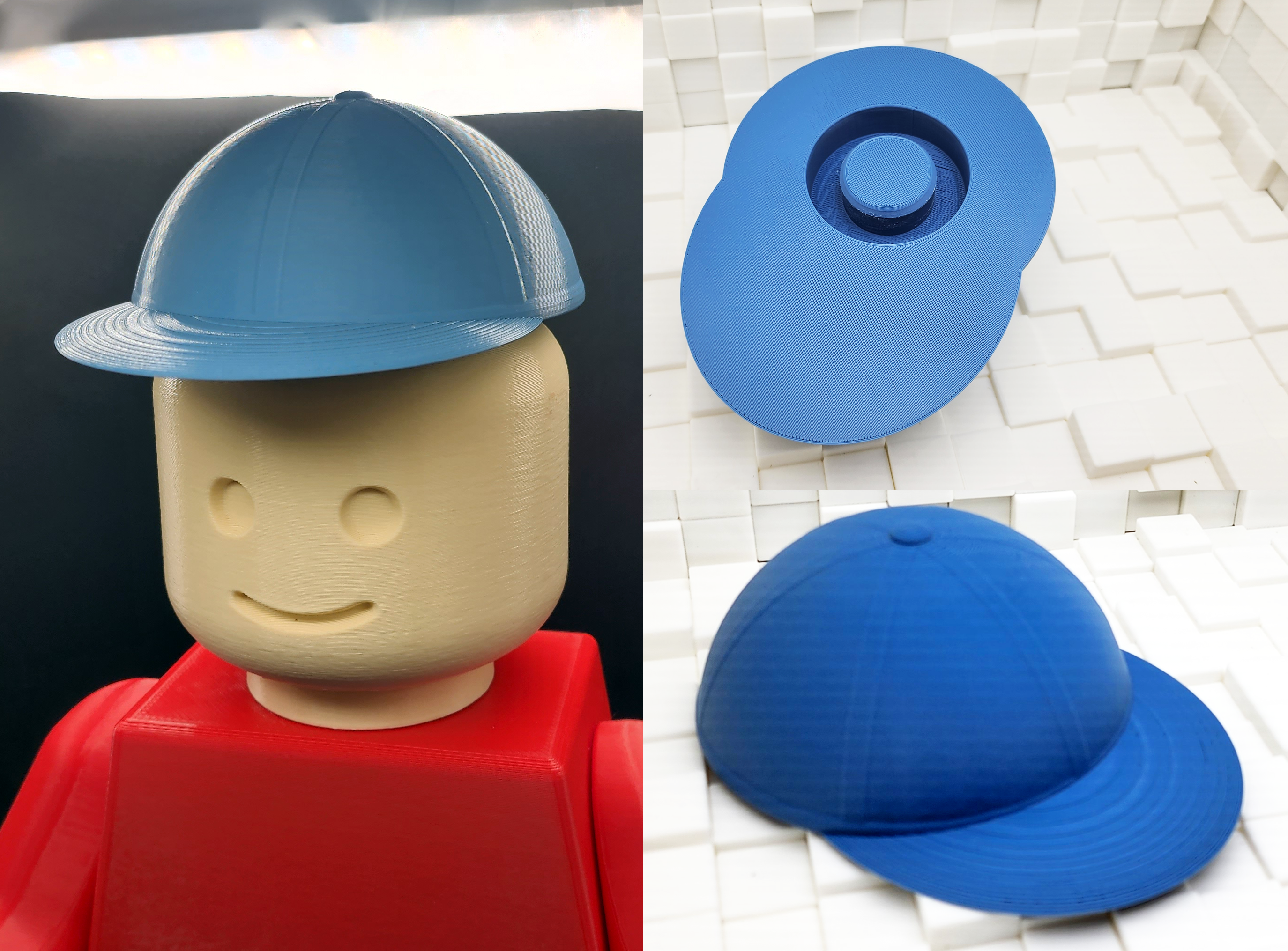 Ball Cap for Mega Lego-like Minifig