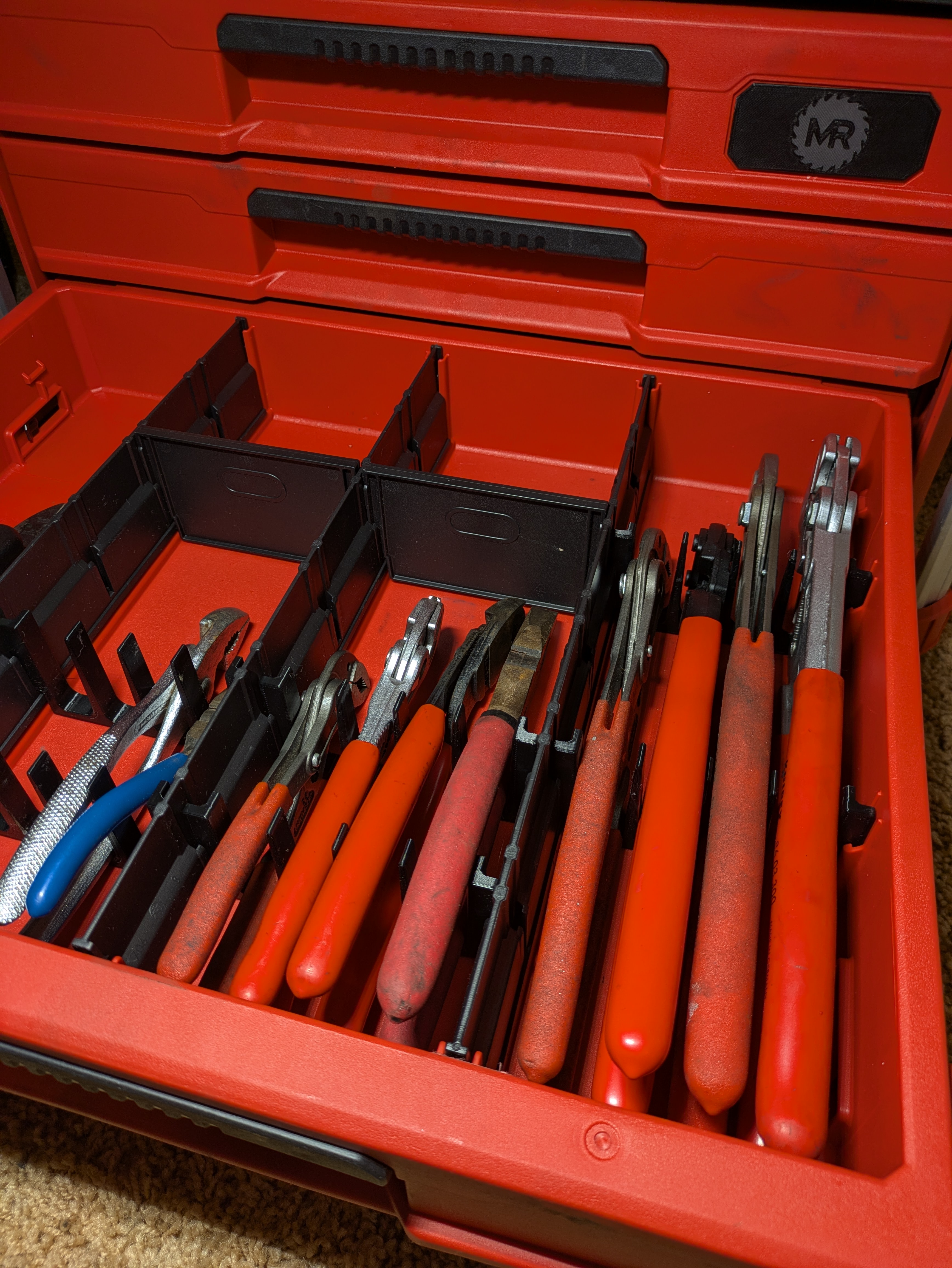 Milwaukee Packout Pliers Drawer Organizer