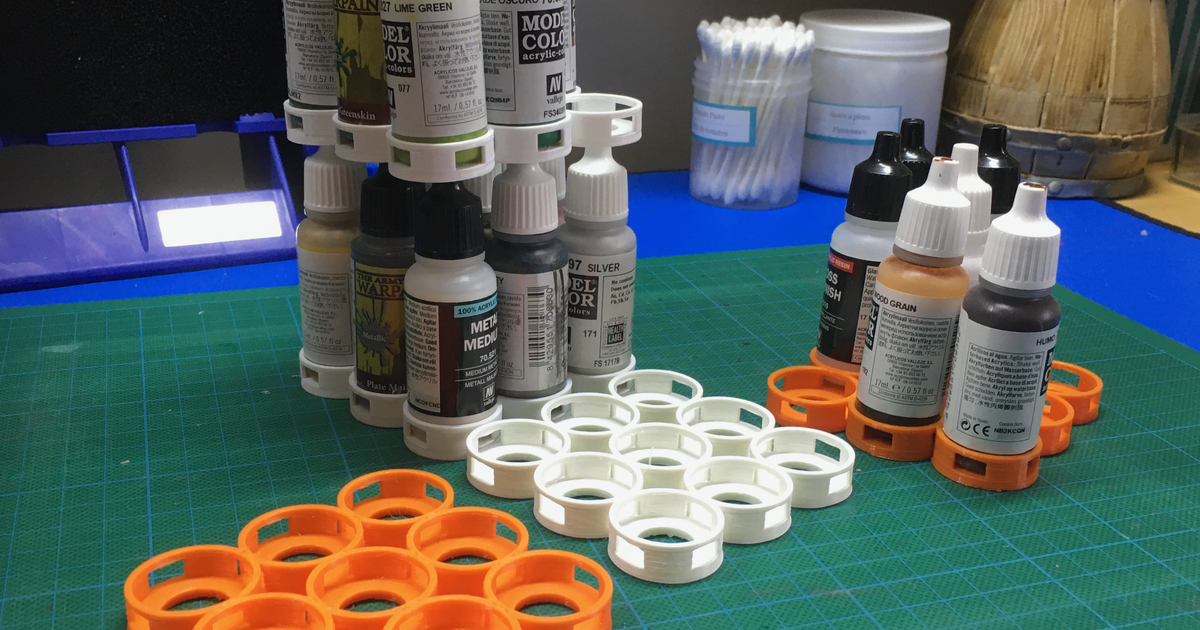 Vallejo Paint Bottle Organizer 3x3 26mm by Brad Grier Download free