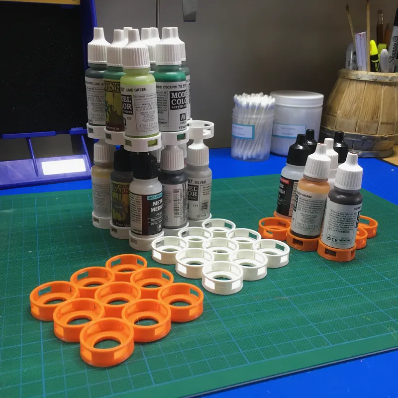 Vallejo paint bottle storage Tray by Tantalus, Download free STL model