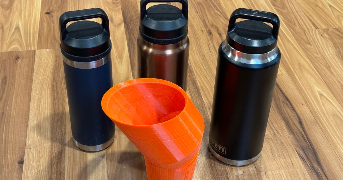 3in1 YETI Rambler Bottle Cup Holder Adapter, Angled by Jerrod H Download free STL model