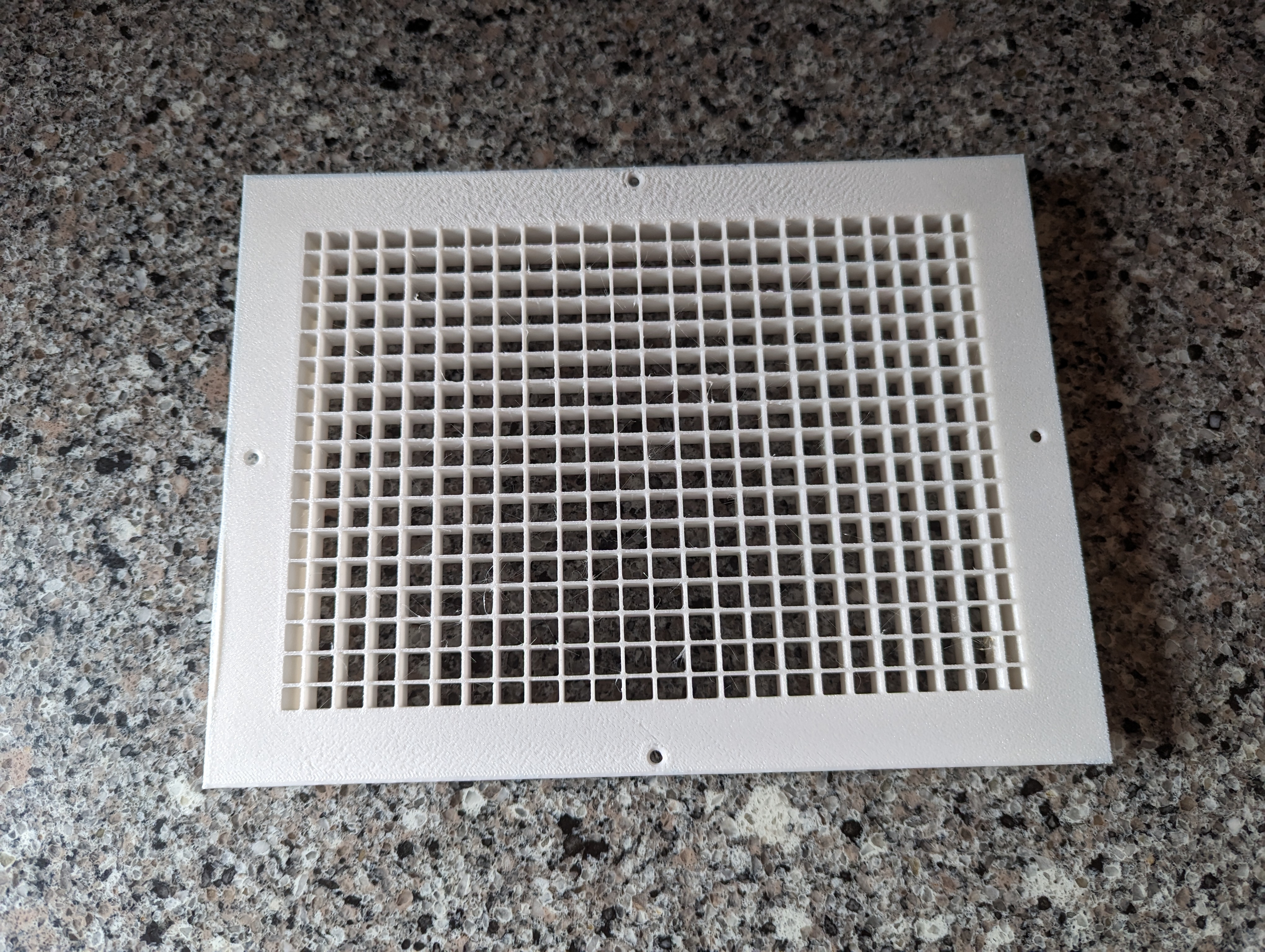 8.5" x  6" vent duct cover  - cold air return register with back side trim ring.